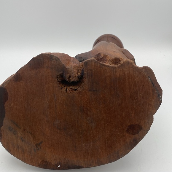 VTG Handcrafted carved wood dolphins playing with ball 10x8” - Picture 11 of 12